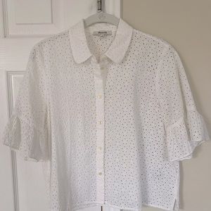 Madewell Eyelet Button-Up Blouse